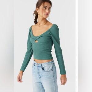 O'Neill Kristina Long Sleeve Top Teal Size XXL NEW